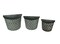 Set of 3 Galvanized Metal Wall Mounted Farmhouse Basket Planters
